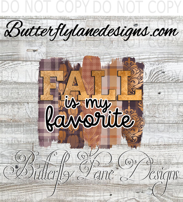 Fall is my favorite 01 :: Clear Decal :: VC Decal – Butterfly Lane Designs
