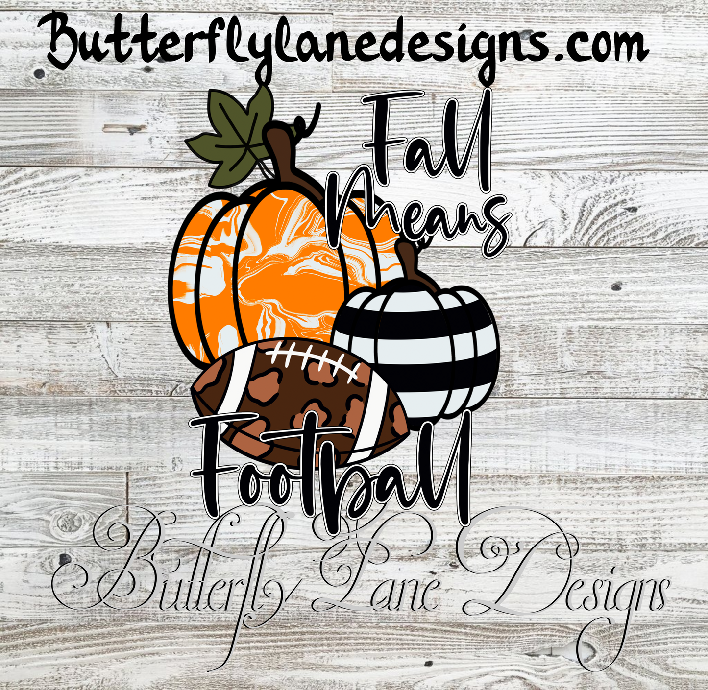 Fall means Football ::  Clear Cast Decal