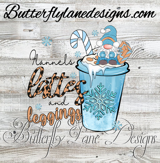 Flannels-lattes and leggings-gnome :: Clear Decal :: VC Decal
