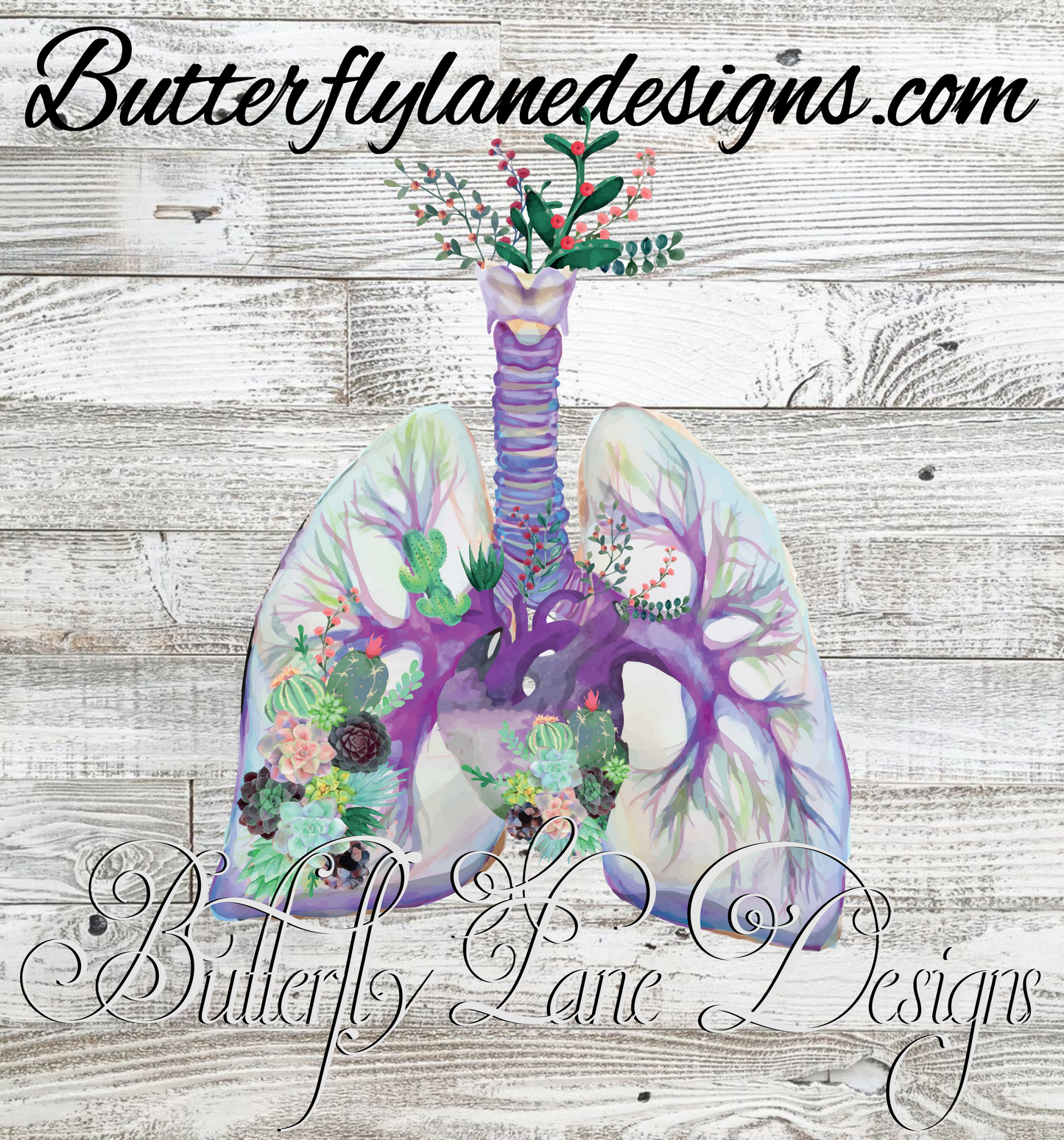 Floral lungs-Succulent  :: Clear Decal or VC Decal