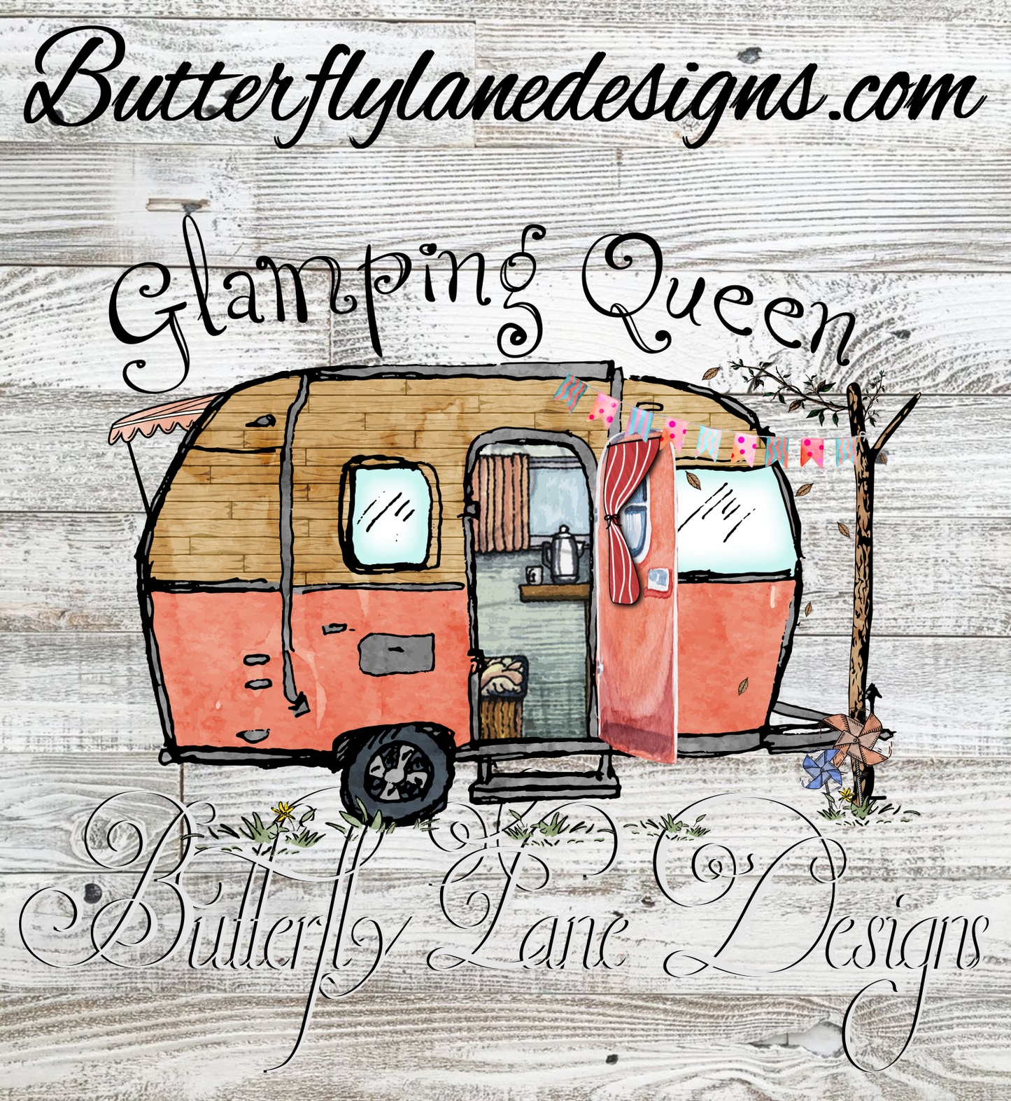 Glamping Queen :: Clear Decal or VCD