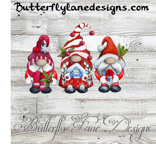 Gnomes- Antique Trio 2  Merry Christmas Clear Cast