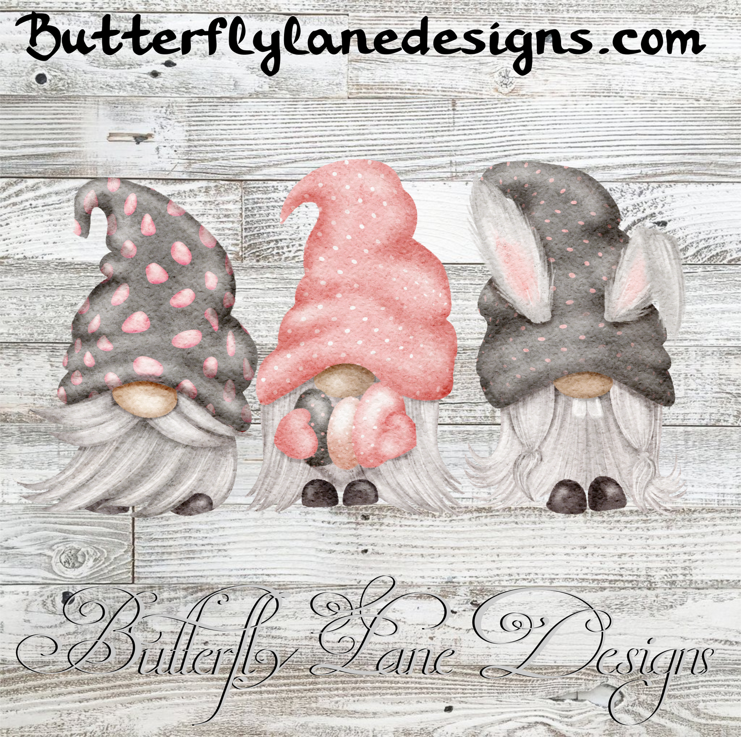 Easter Gnomes Trio    :: Clear Cast Decal