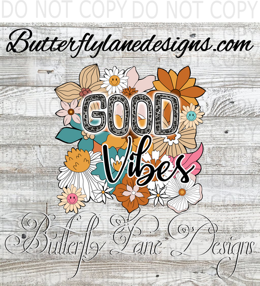 Good Vibes-Fall retro :: Clear Decal :: VC Decal