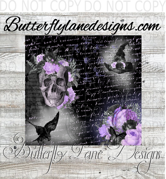 Grimoire-Witchy-Purple-BLD- :: Tumbler wrap