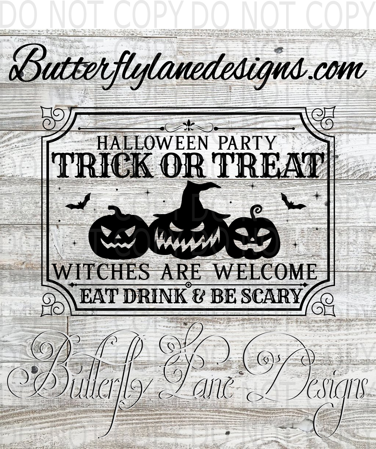 Halloween Party-witches welcome-Clear Decal :: VC Decal