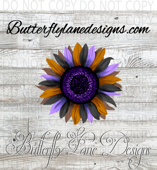 Halloween Sunflower :: Clear Decal :: VC Decal