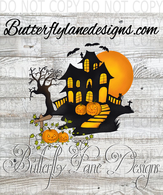 Halloween house 02-Clear Decal :: VC Decal