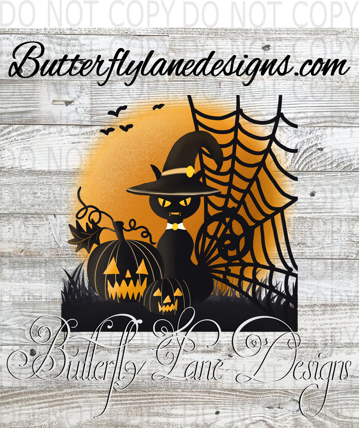 Halloween spooky cat-Clear Decal :: VC Decal