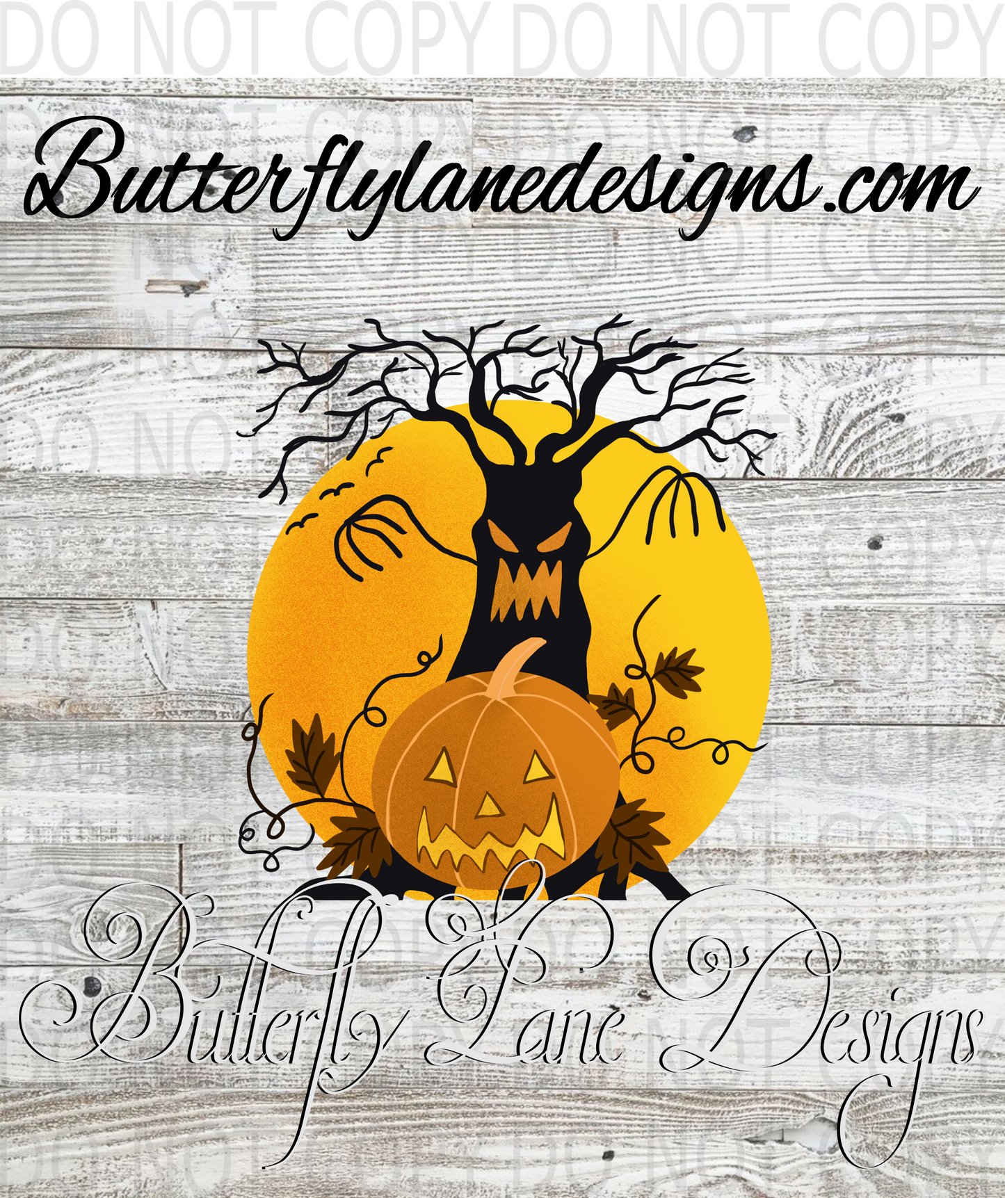 Halloween spooky tree-Clear Decal :: VC Decal