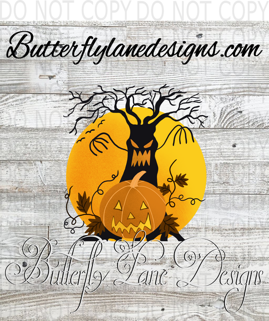 Halloween spooky tree-Clear Decal :: VC Decal