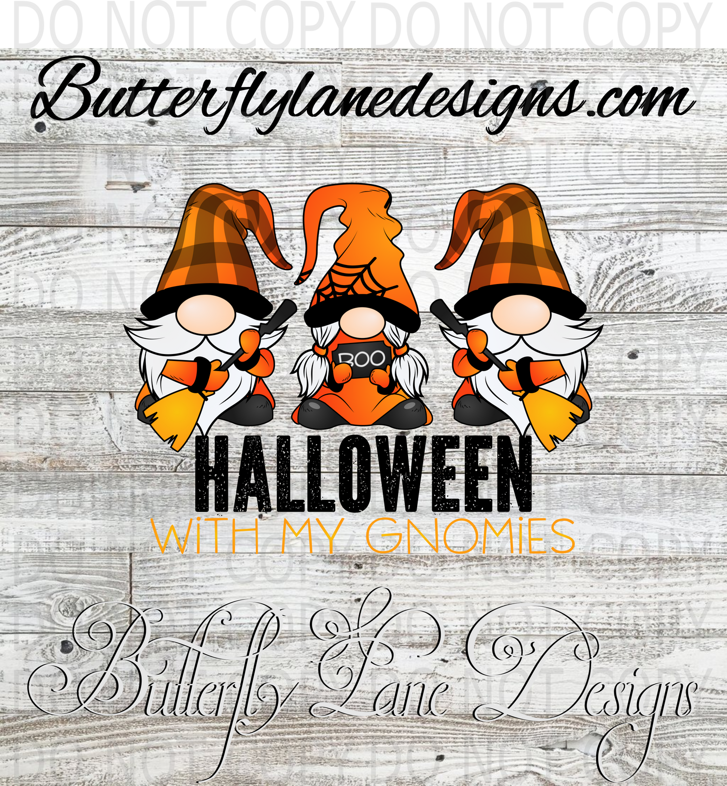 Halloween with my gnomies: Clear Decal :: VC Decal