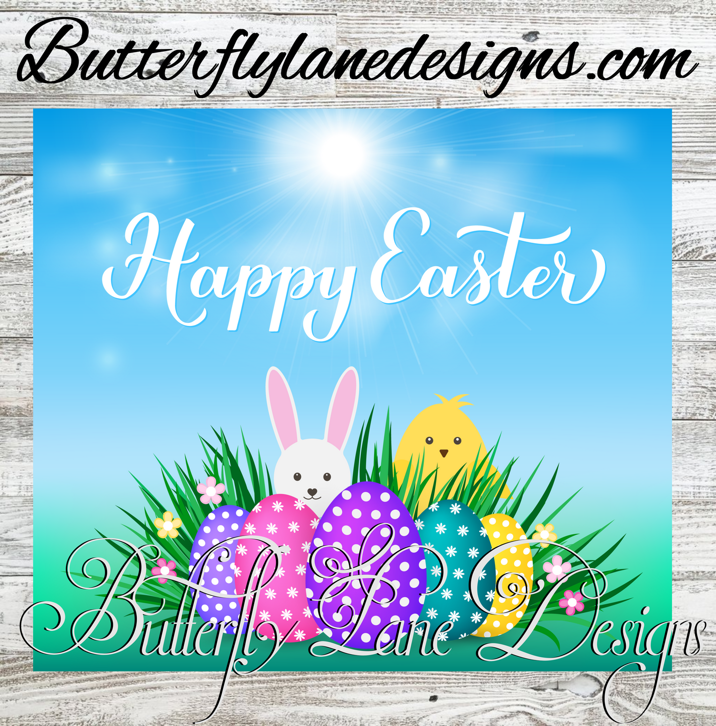 Happy Easter Wrap-Chick-bunny-Wrap-:: White Cast Tumbler wrap