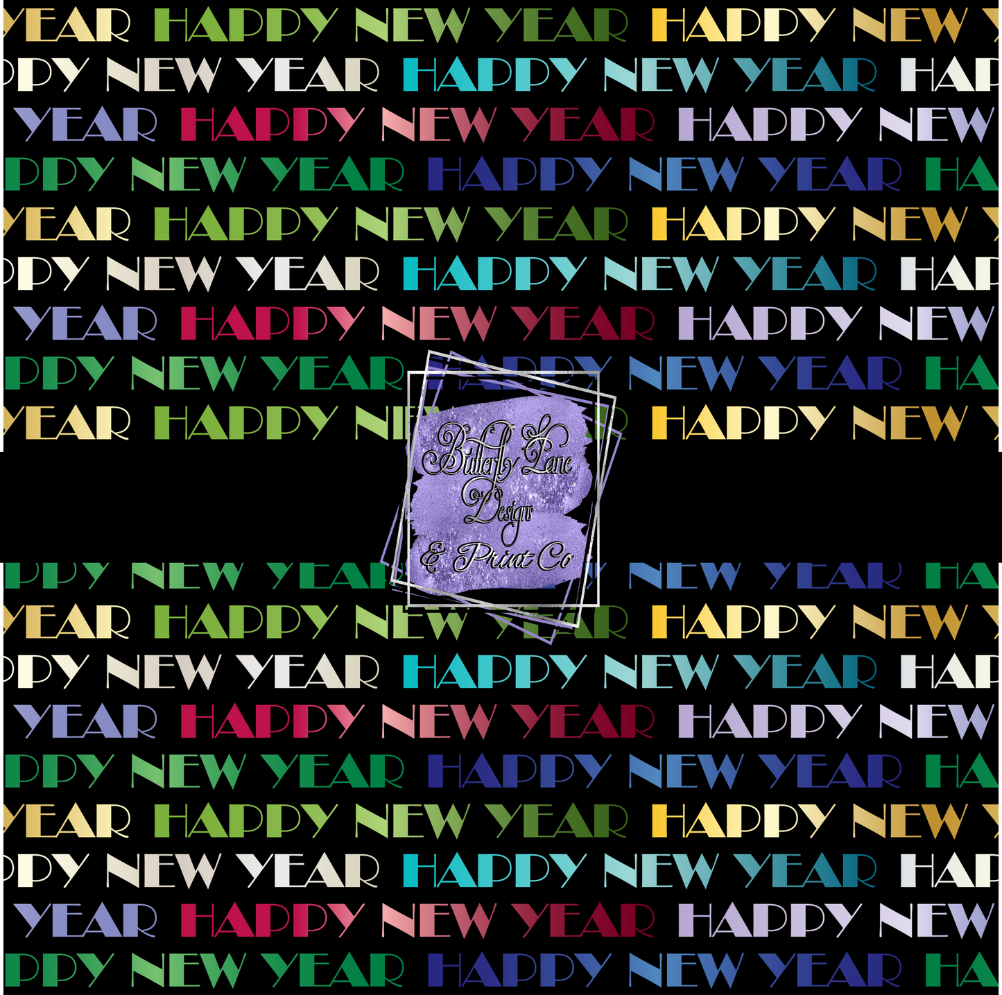 Happy New Year 3- PV 344  Patterned Vinyl