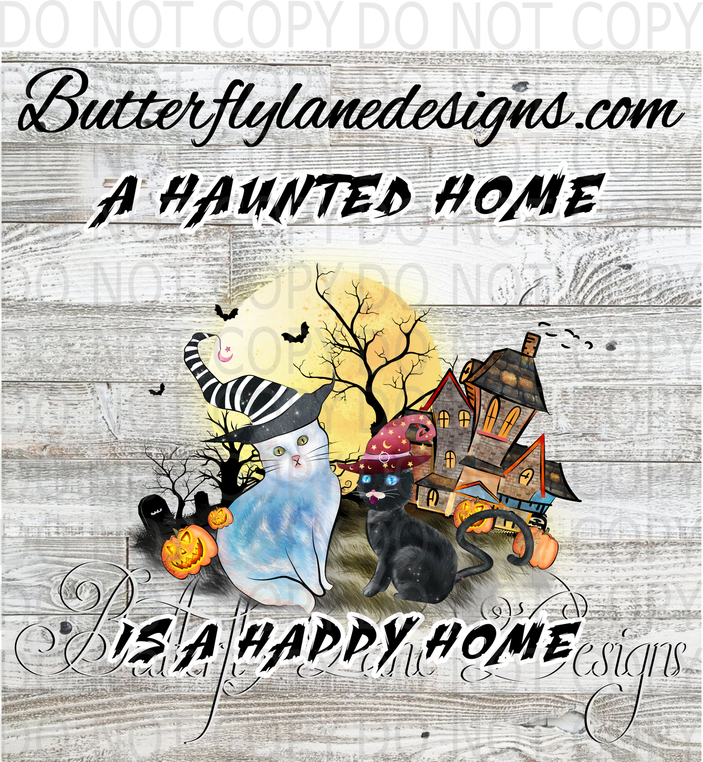 A Haunted home, is a happy home :: Clear Decal :: VC Decal