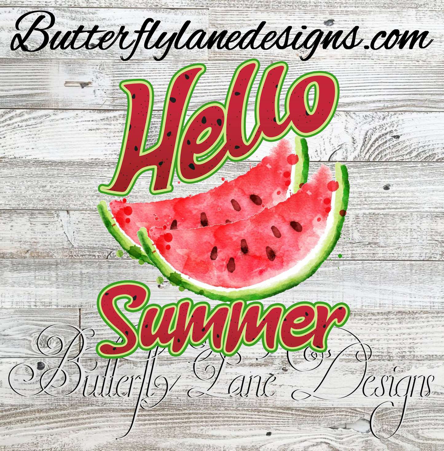 Hello Summer-watermelon 02 :: Clear Decal :: VC Decal