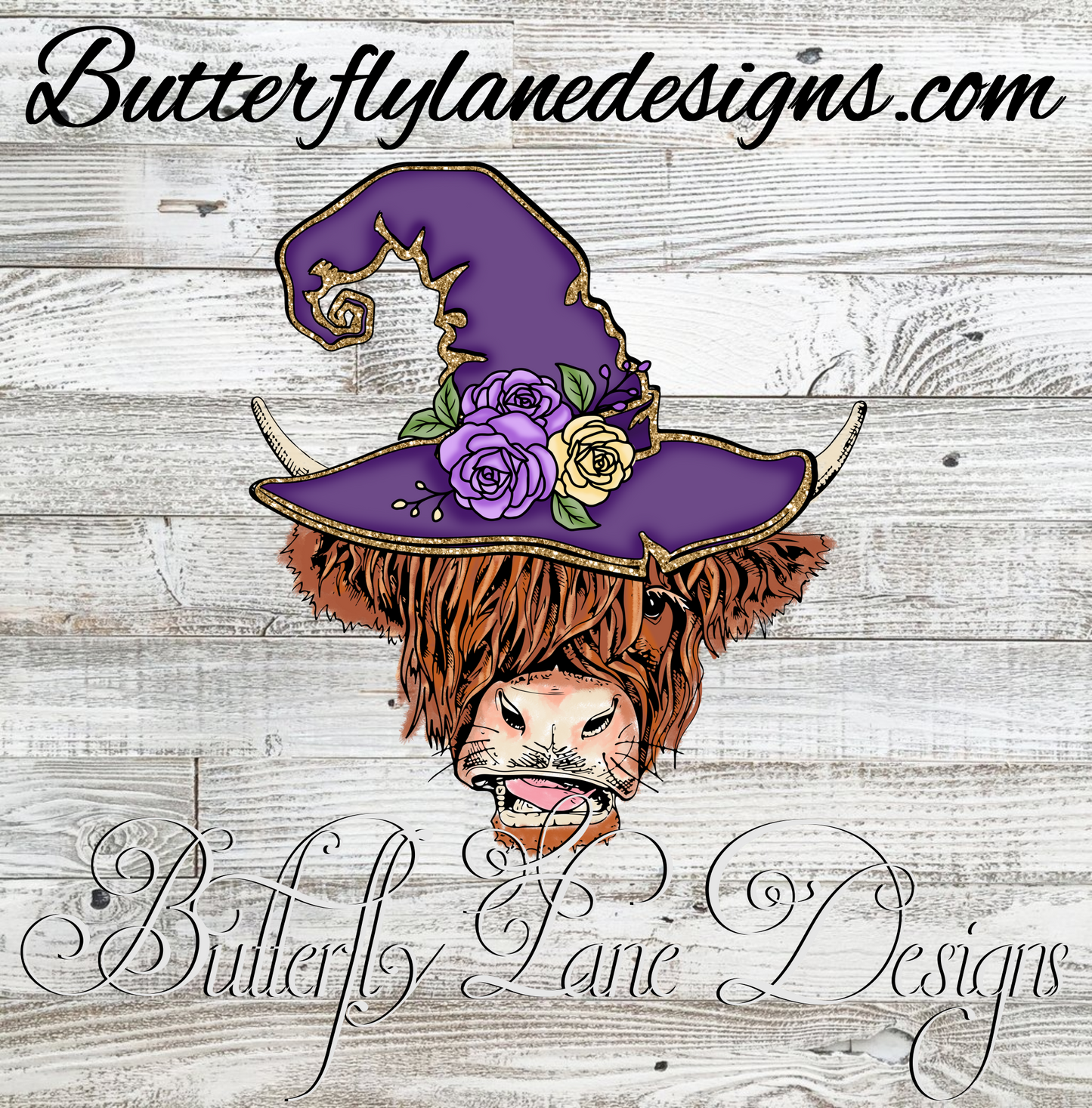 Highland Cow-witchy- Clear Decal :: VC Decal