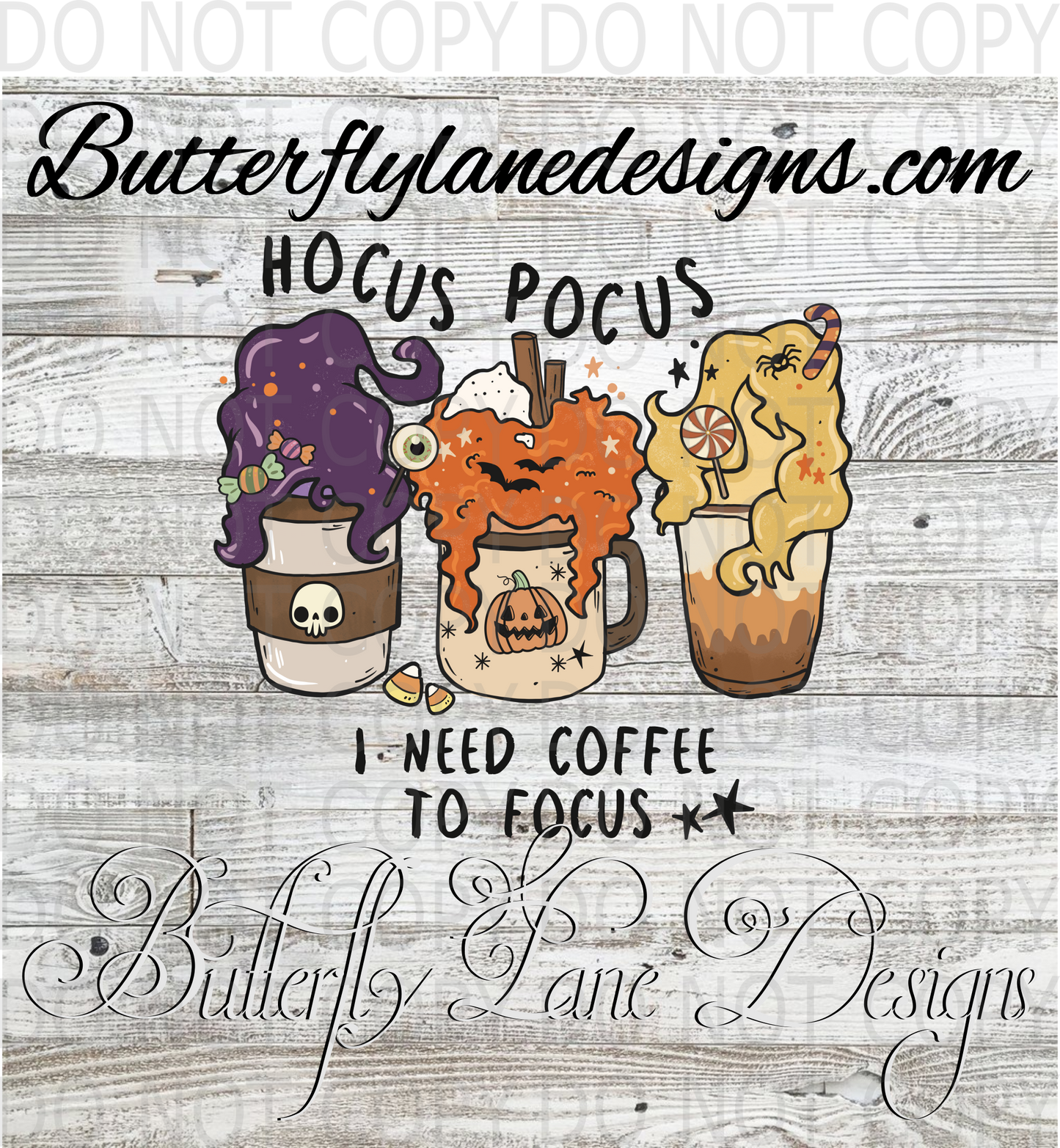 Hocus Pocus-Need coffee to focus :: Clear Decal :: VC Decal