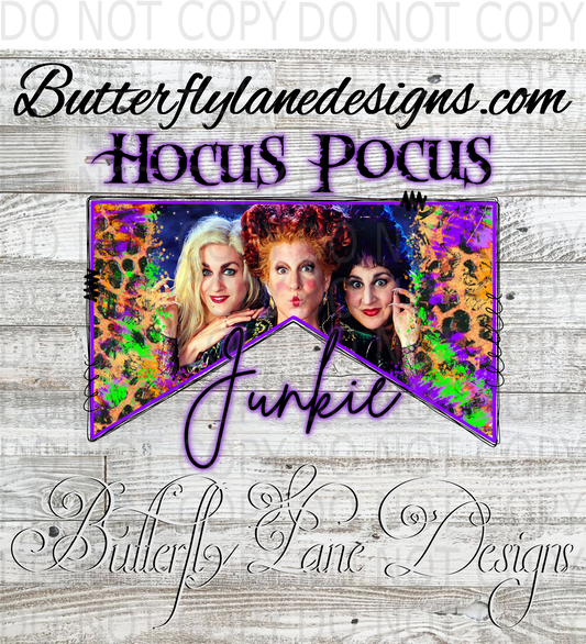 Hocus Pocus Junkie :: Clear Decal :: VC Decal