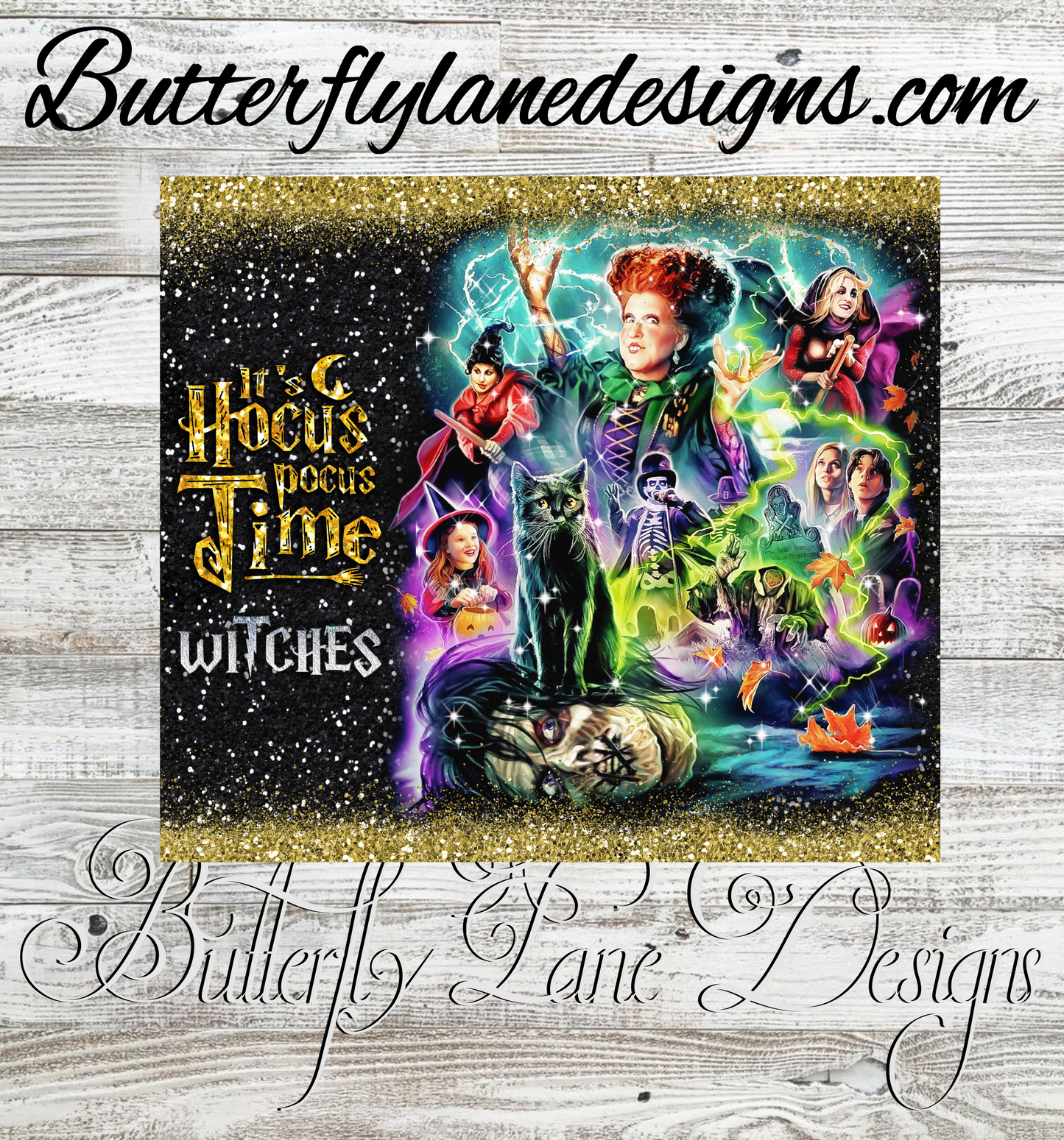 Hocus Pocus Time witches :: White Cast Tumbler wrap