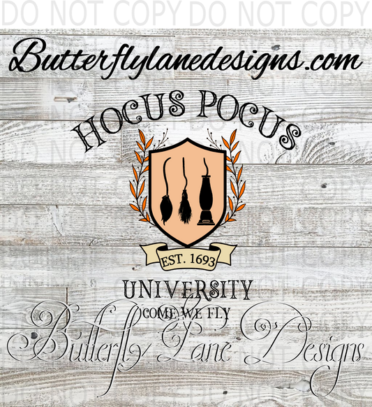 Hocus Pocus University :: Clear Decal :: VC Decal