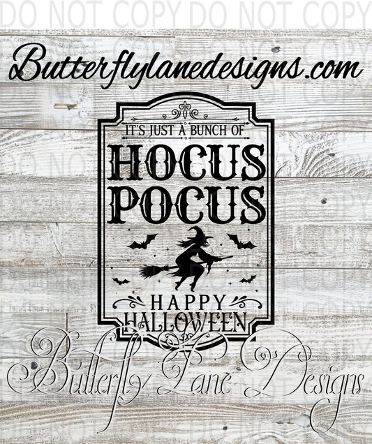 Hocus Pocus label-Clear Decal :: VC Decal