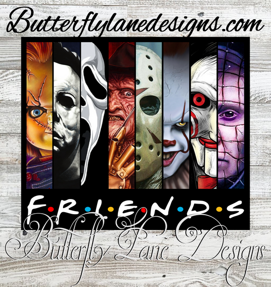 Horror Movie Friends :: White Cast Tumbler wrap