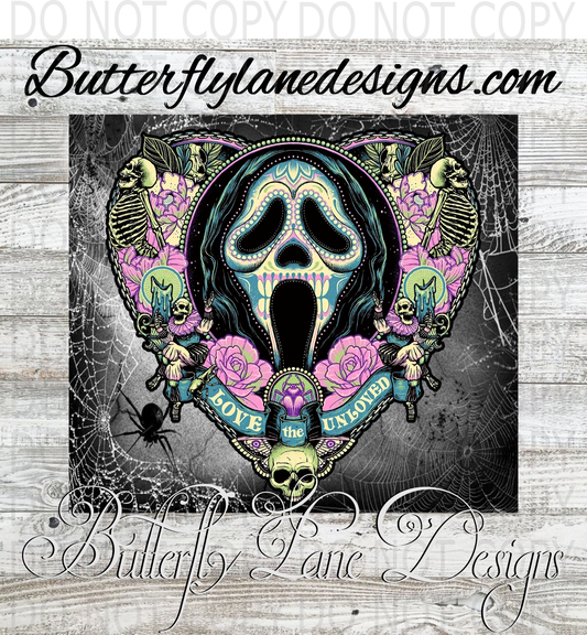 Horror ; Ghost :: White Cast Tumbler wrap