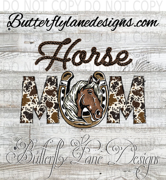 Horse mom :: Clear Decal :: VC Decal