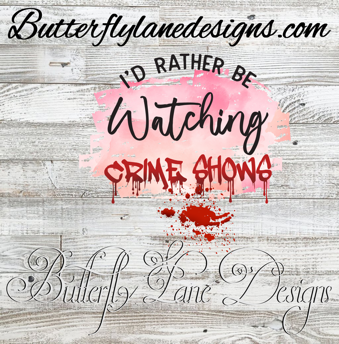 I'd rather be watching crime shows :: Clear Cast Decal
