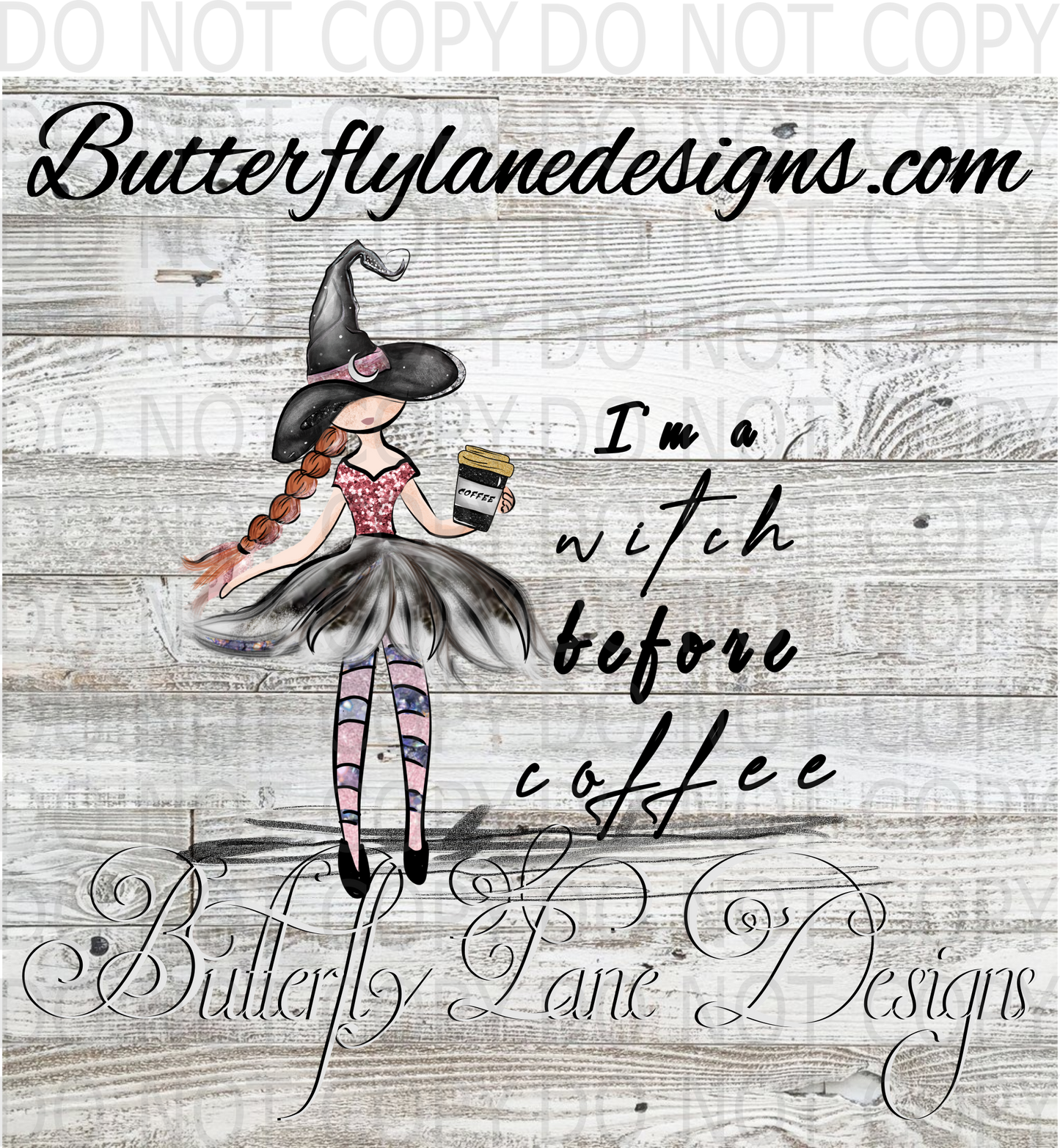 I'm a witch before coffee :: Clear Decal :: VC Decal