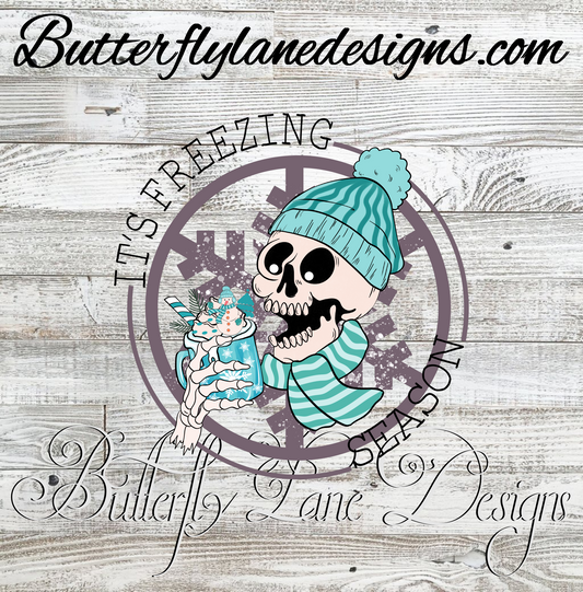 It's freezin season-teal-1 ::  Clear Decal :: VC Decal