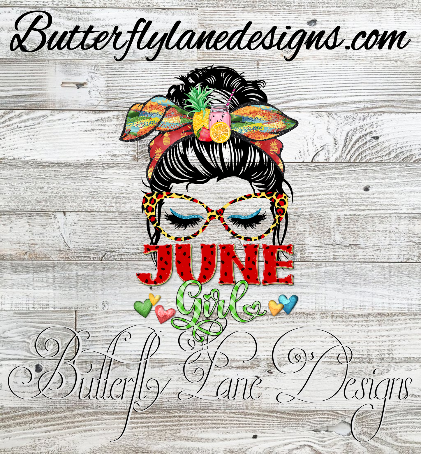 June Girl- Messy Bun :: Clear Cast Decal