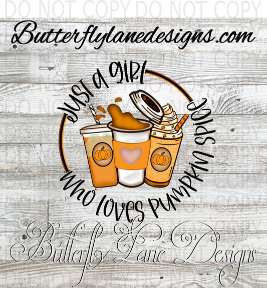 Just a girl who loves pumpkin spice-Messy bun :: Clear Decal :: VC Decal