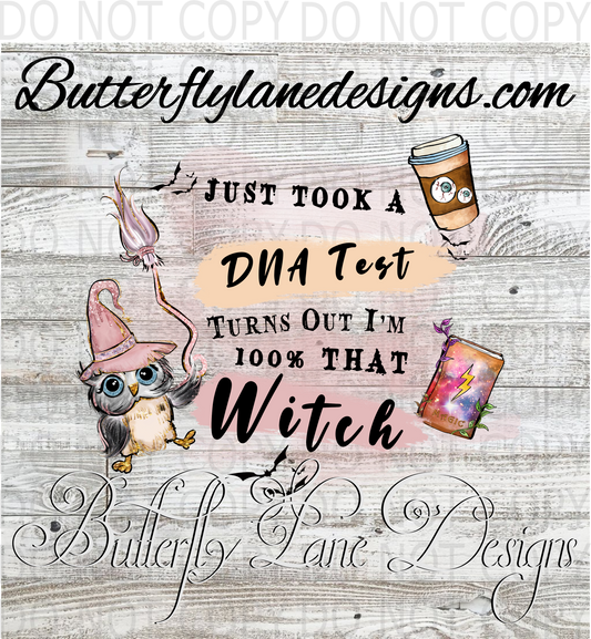 Just took a DNA Test- turns out 100 that witch :: Clear Decal :: VC Decal