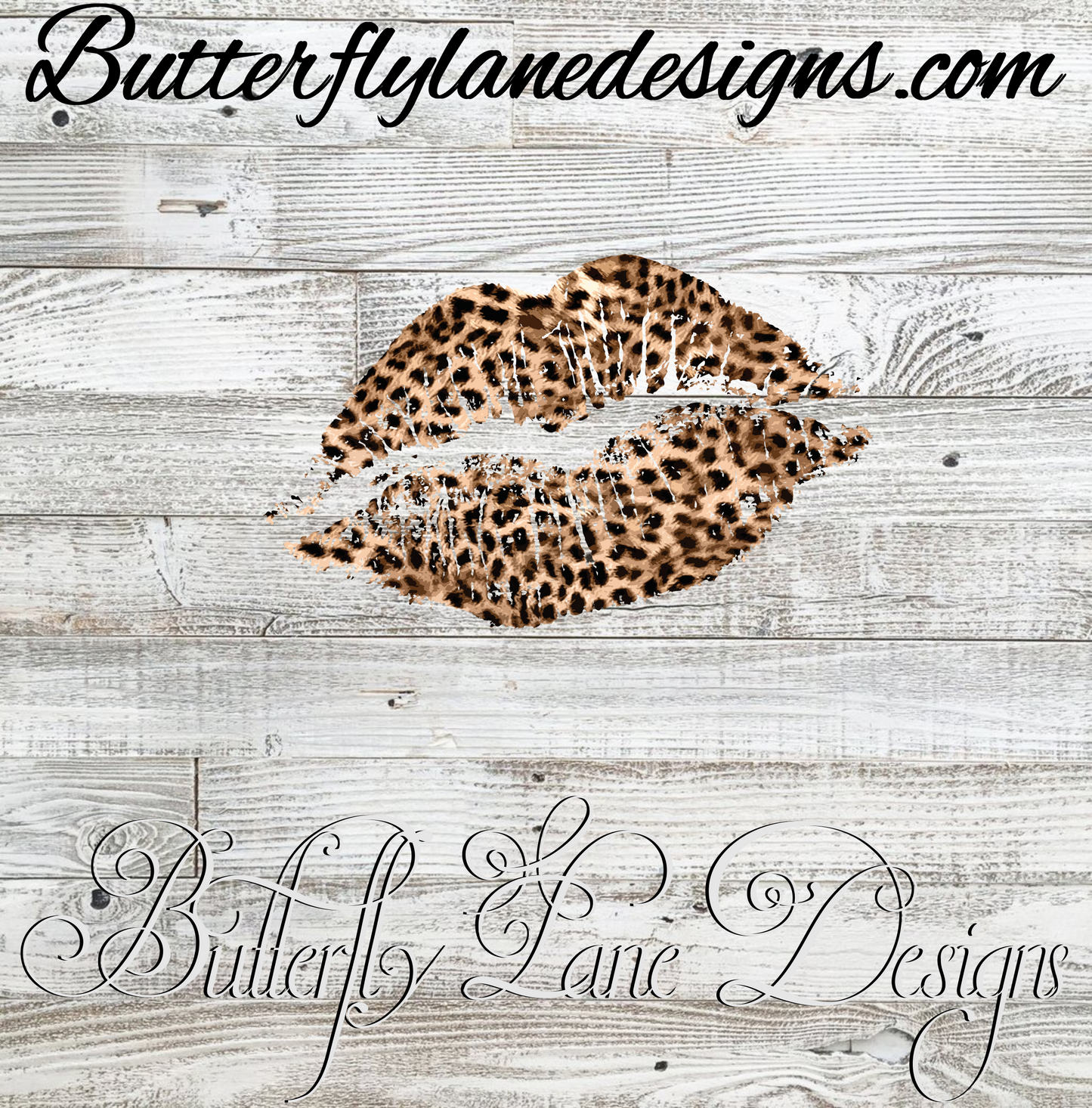 Leopard print lips :: Clear Cast Decal