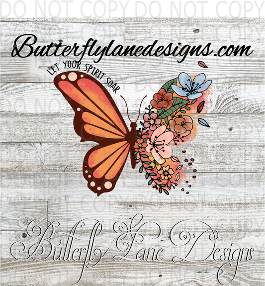 Let your spirit soar-butterfly  :: Clear Decal :: VC Decal