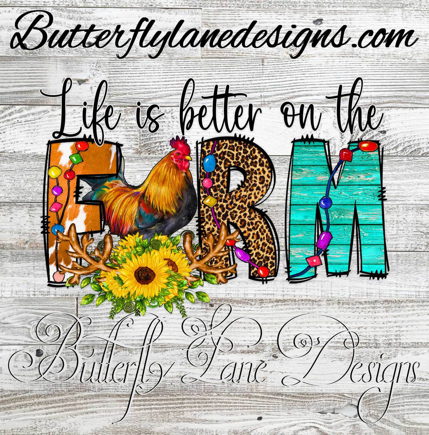 Life is better on the farm  :: Clear Decal :: VC Decal