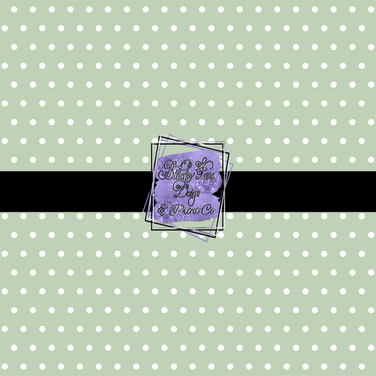 Light green_white polka dot-PV 487 Patterned Vinyl