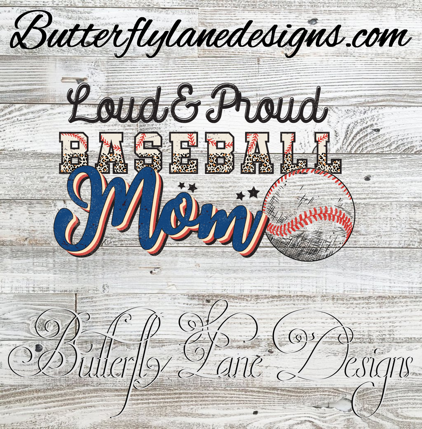 Loud and Proud baseball mom :: Clear Decal :: VC Decal