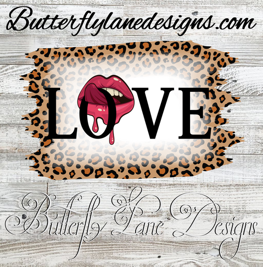 Love-Lip leopard print :: Clear Decal :: VC Decal