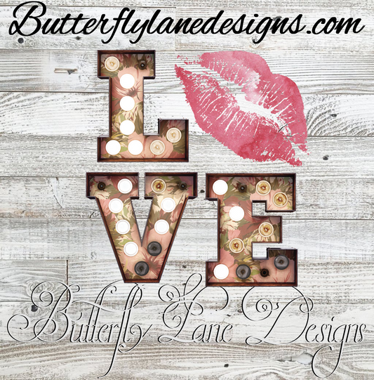 Love-bright pink lips:: Clear Cast Decal