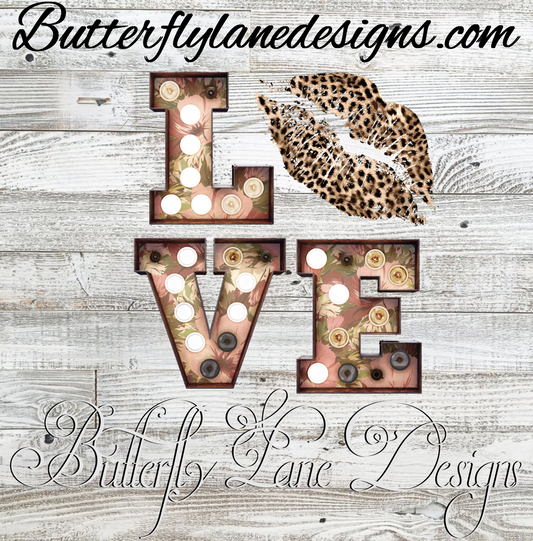 Love Leopard lips :: Clear Cast Decal