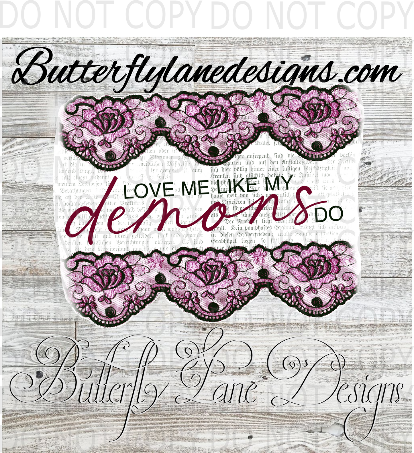Love me like my demons do :: Clear Decal :: VC Decal