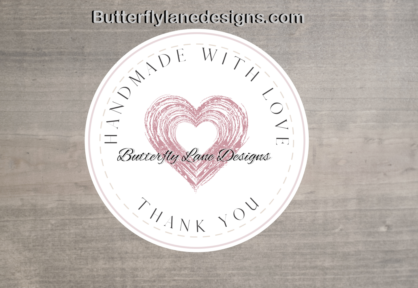 100 Handmade with Love; Thank You Small Business; Thank You Stickers