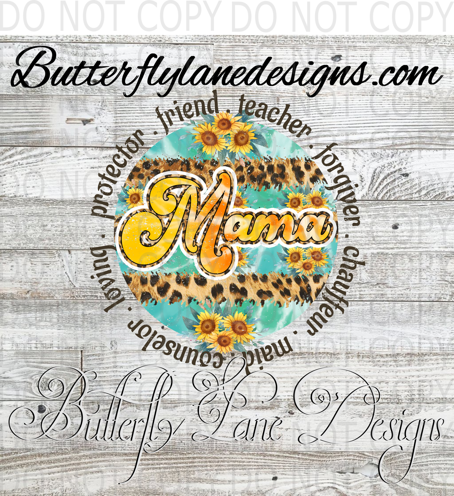 Mama-protector-friend-teacher-forgiver-maid-loving:: Clear Decal :: VC Decal