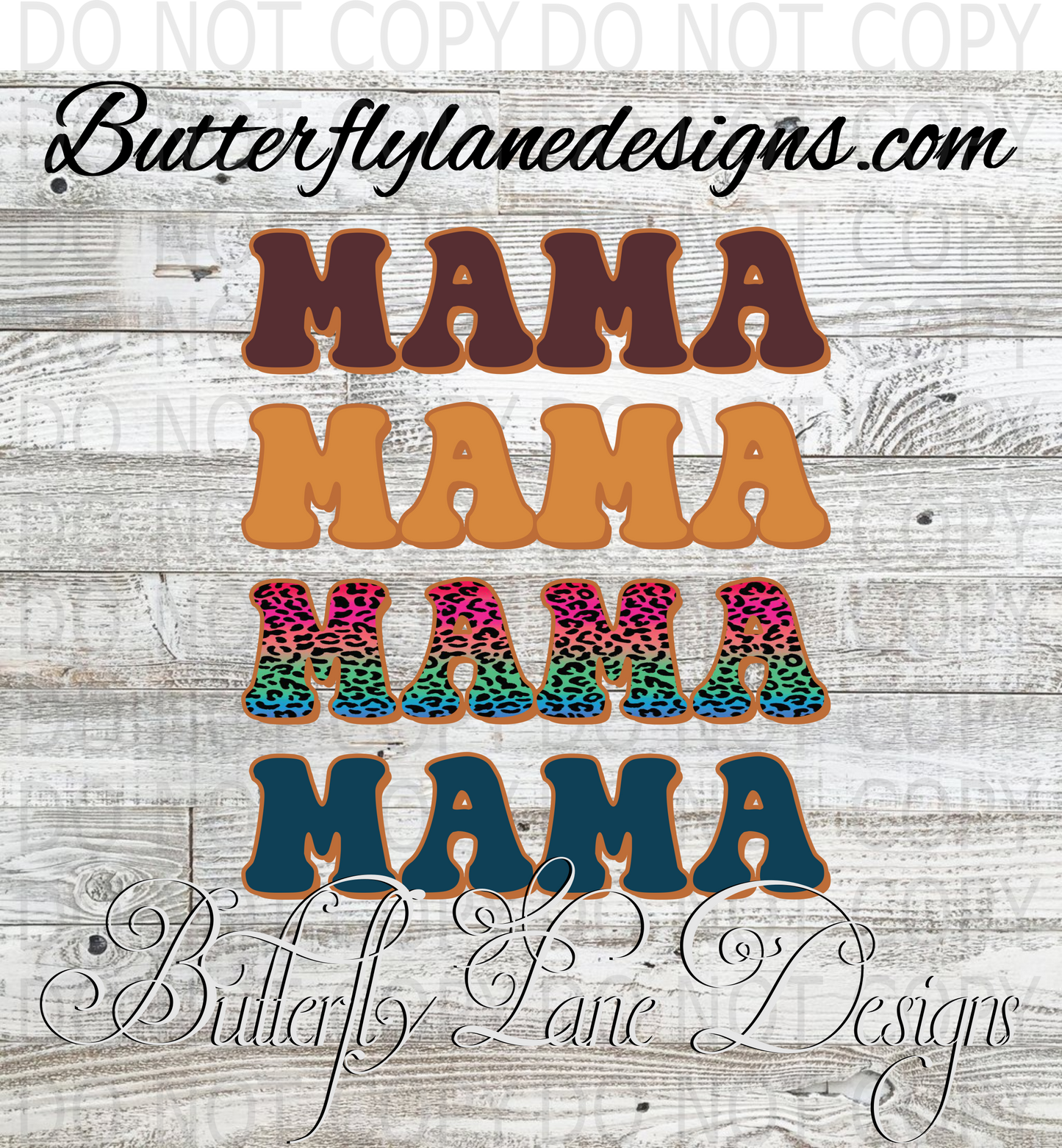 Mama 01-Fall colors:: Clear Decal :: VC Decal