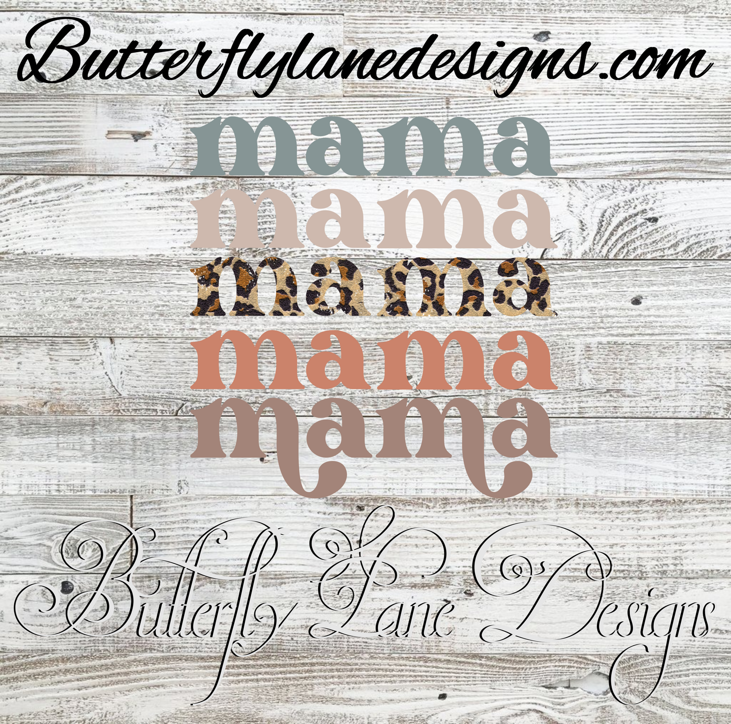 Mama Earth tones and leopard print  :: Clear Decal / VC Decal