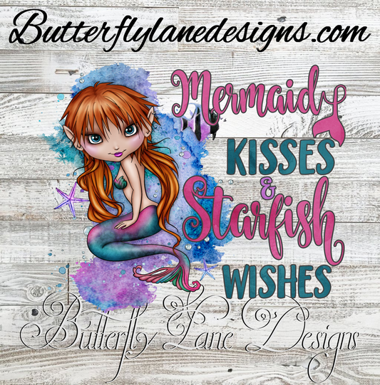 Mermaid Kisses- Starfish wishes :: Clear Decal :: VC Decal