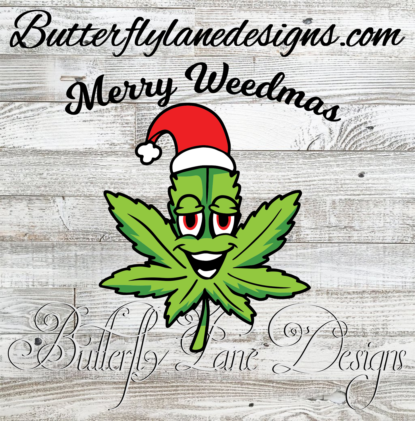 Merry Weedmas :: Clear Cast Decal
